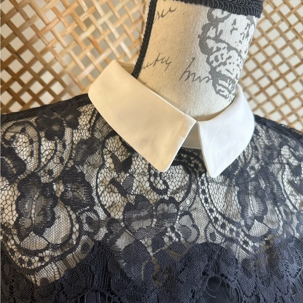 Black Lace Dress A-Line Maison Jules